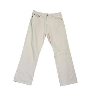 Redone Jeans70s Crop Boot Size 30‎ Cream Denim High Rise